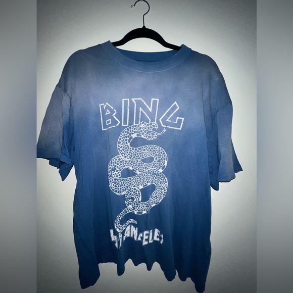 Anine Bing Blue Ashton Graphic Tee - Picture 1 of 3